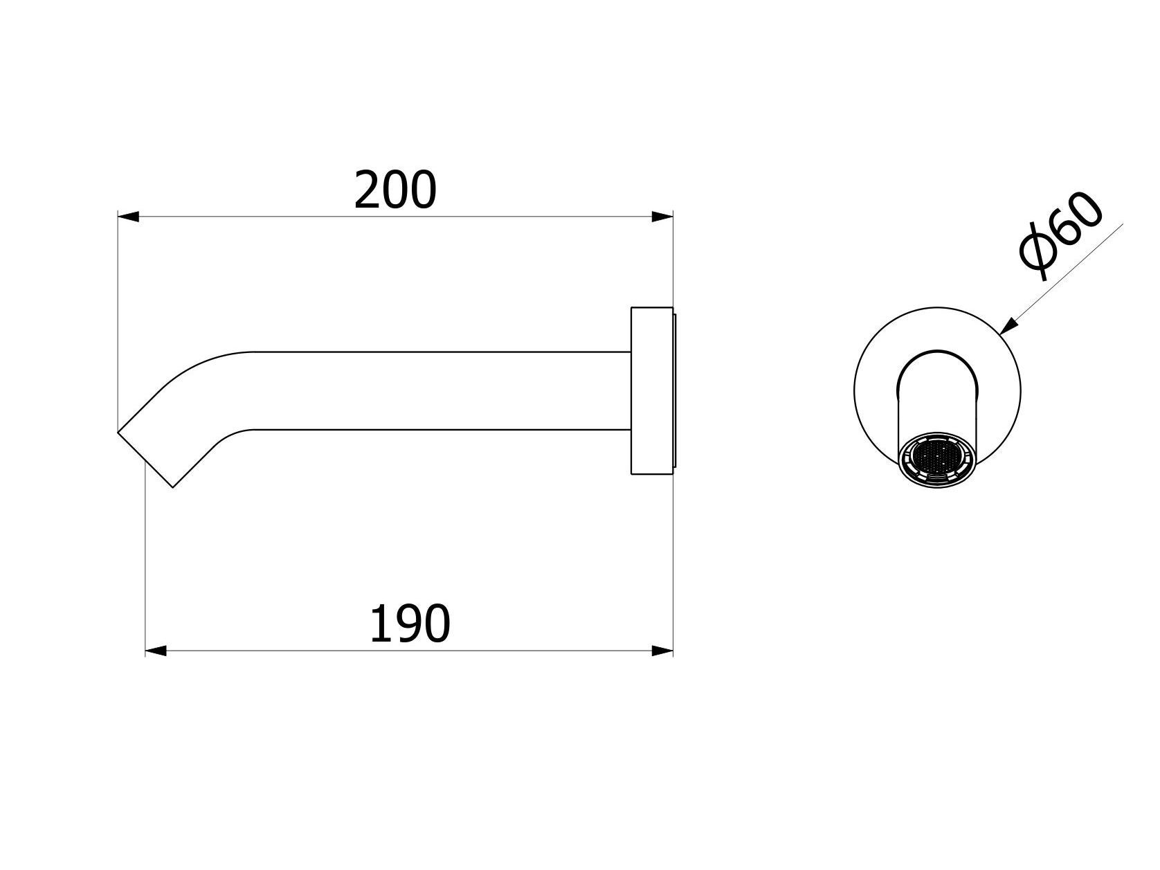 Настенный стальной дозирующий носик для ванны IB Тотем ARCH-00020878 - Вид №1