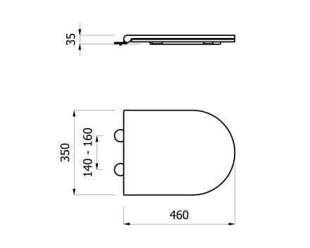 Пластиковое сиденье для унитаза Thermomat Unika ARCH-00040805 - Вид №2