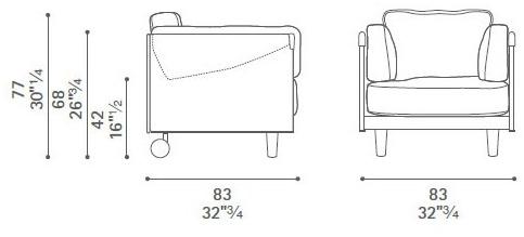 Poltrona Frau Диван на колесиках La collezione - divani e poltrone sun-id-1416121 - Вид №4