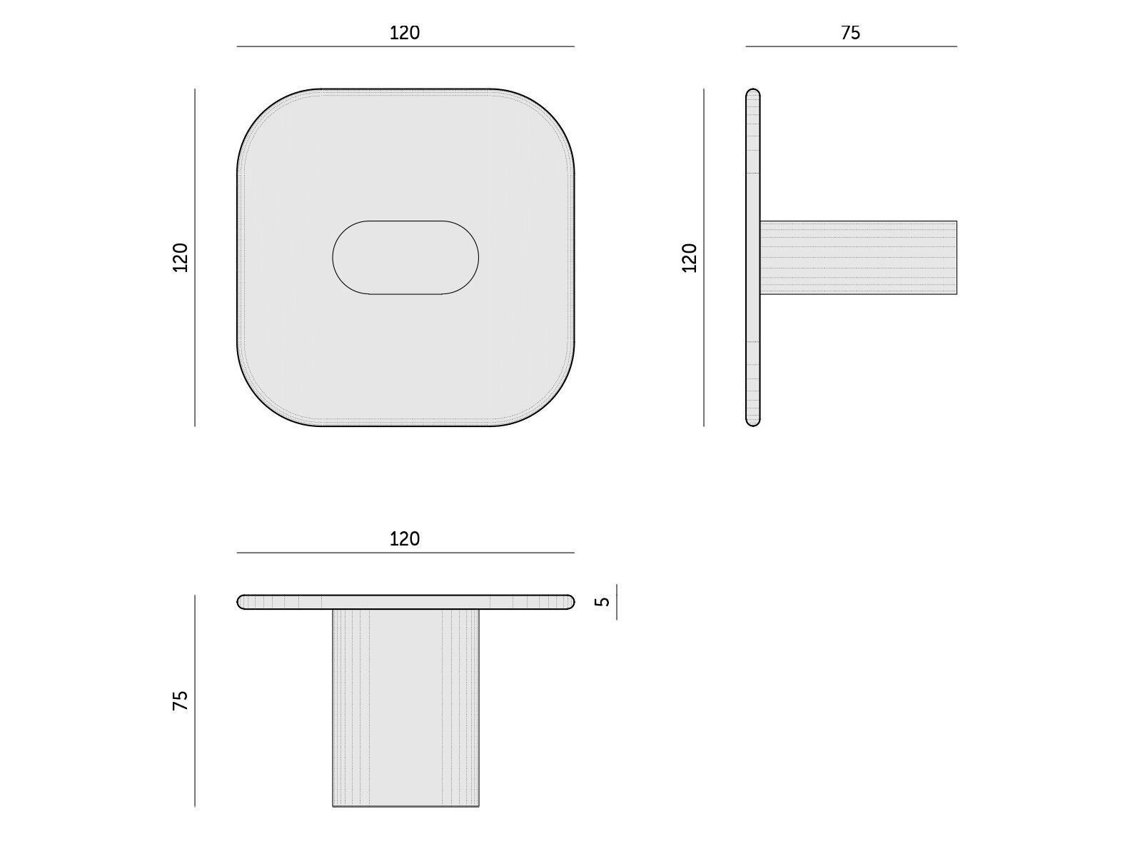 Квадратный обеденный стол из МДФ Punto Zero Franca e Allegra ARCH-00141251 - Вид №5