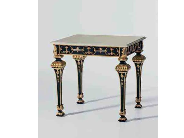 Лакированный деревянный журнальный столик с мраморной столешницей OAK Галерея ARCH-00045568 - Вид №1