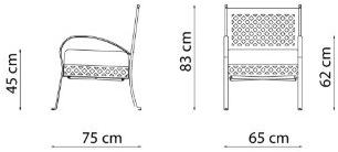 Садовое кресло из металла с подлокотниками Springtime Sp3130 Santreyd - Вид №2