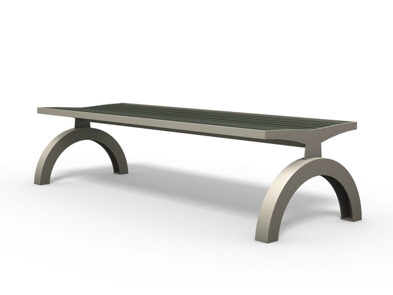 Скамейка из нержавеющей стали и ПЭТ без спинки BENKERT BANKE Comfony ARCH-00113389 - Вид №1
