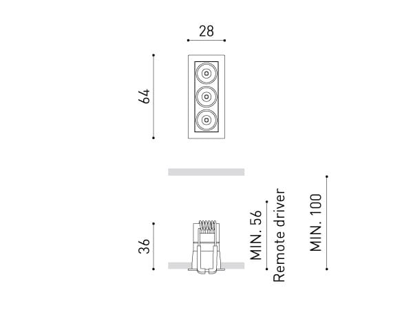 Несколько алюминиевых светодиодных утопленных прожекторов Arkoslight Black Foster Micro ARCH-00054946 - Вид №2