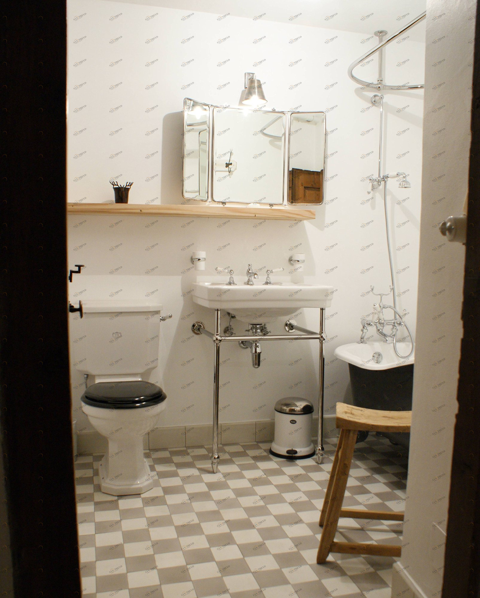 Traditional bathrooms Плитка для пола в викторианском стиле ПРОСТОЙ УЗОР VFT 