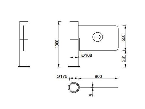 Турникет ASSA ABLOY Entrance Systems ASSA ABLOY GS300 ARCH-00151001 - Вид №1