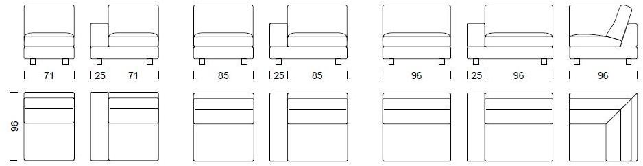 Borzalino Модульный угловой диван из ткани sun-id-1399346 - Вид №6