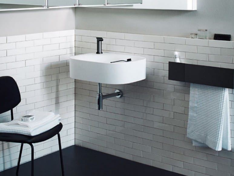 Прямоугольная подвесная раковина из Cristalplant® Agape Nivis ARCH-00037689