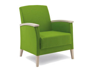 Тканевое кресло с подлокотниками