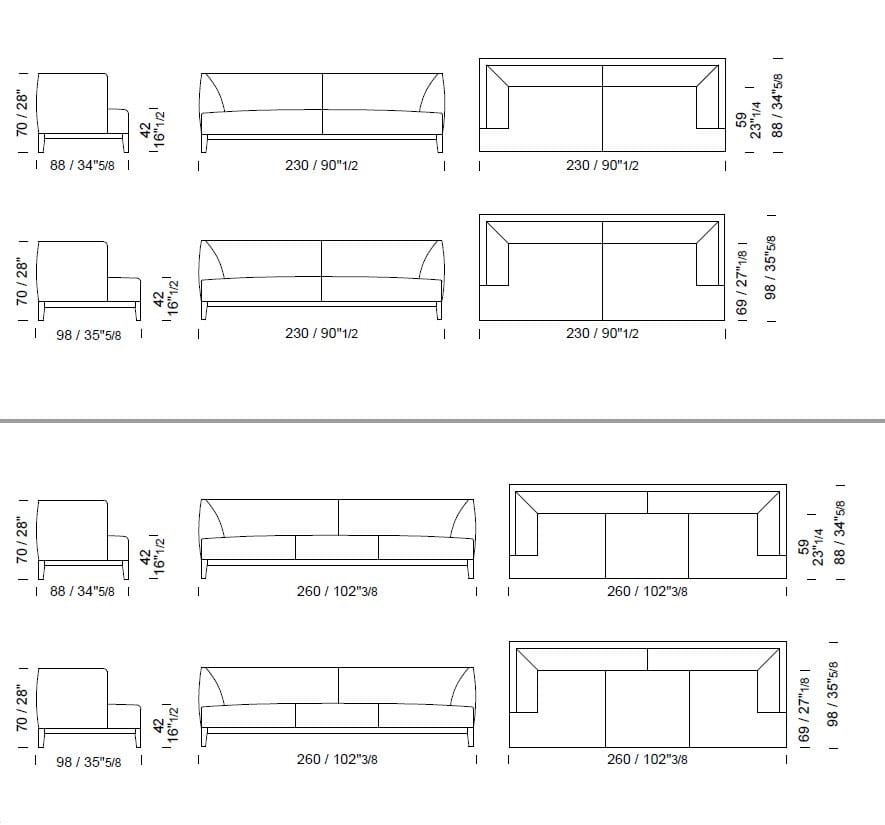 3-местный бархатный диван Borzalino Greg ARCH-00049879 - Вид №5