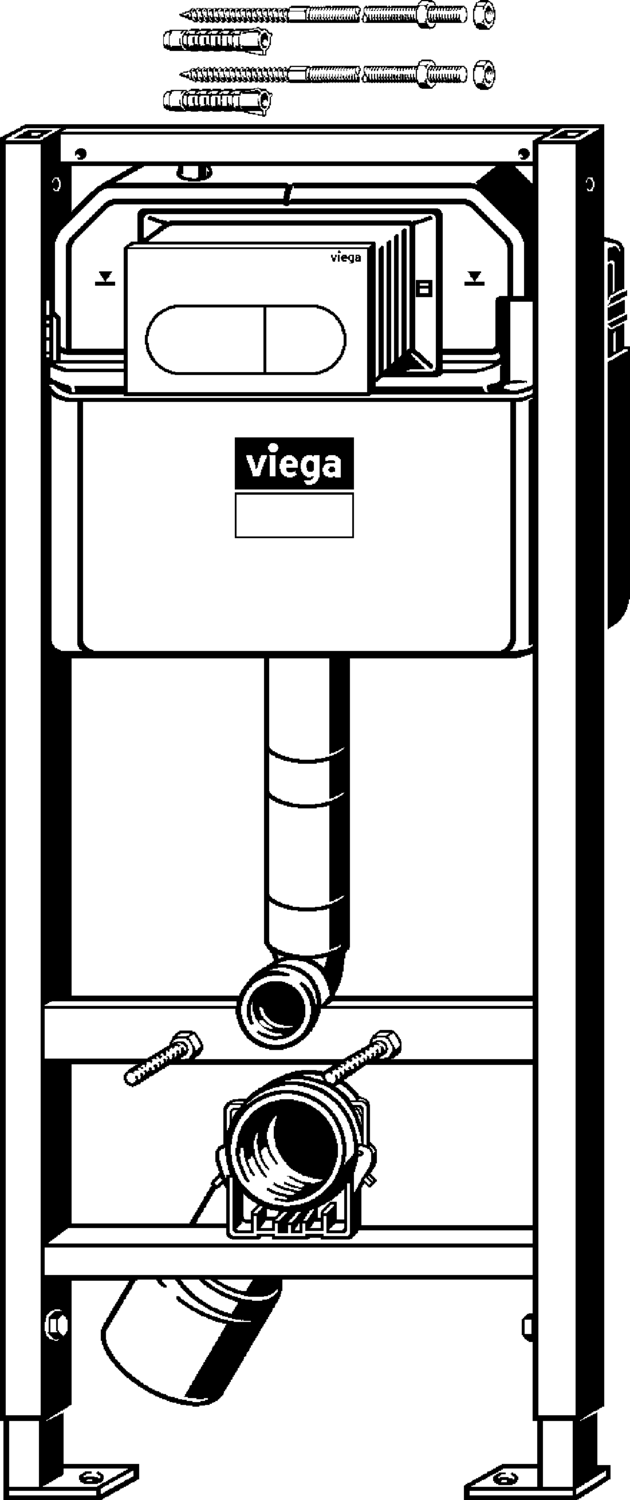 Системная техника  Prevista Dry  Элементы для унитазов VIEGA 792 831 Модель 8524.11 Santreyd  - Вид №1