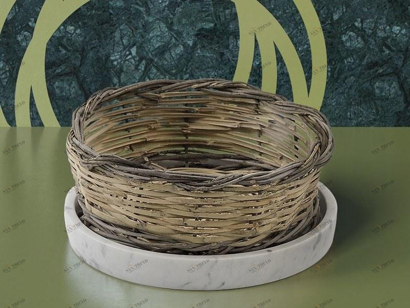 MONITILLO MARMI Центральное украшение с плетеной корзиной ручной работы sun-id-1495280