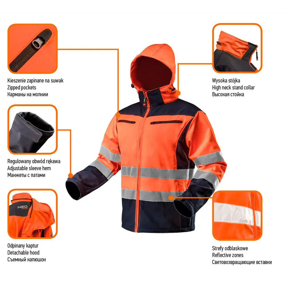 Куртка Neo Softshell, светоотражающая, размер XL Neò STLM-2025707 - Вид №1