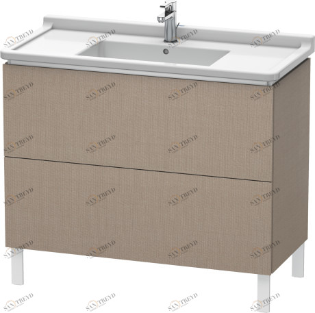 LC661007575 Тумбочка напольная L-Cube #LC6610 1020 x 469 мм Лен, декор Duravit
