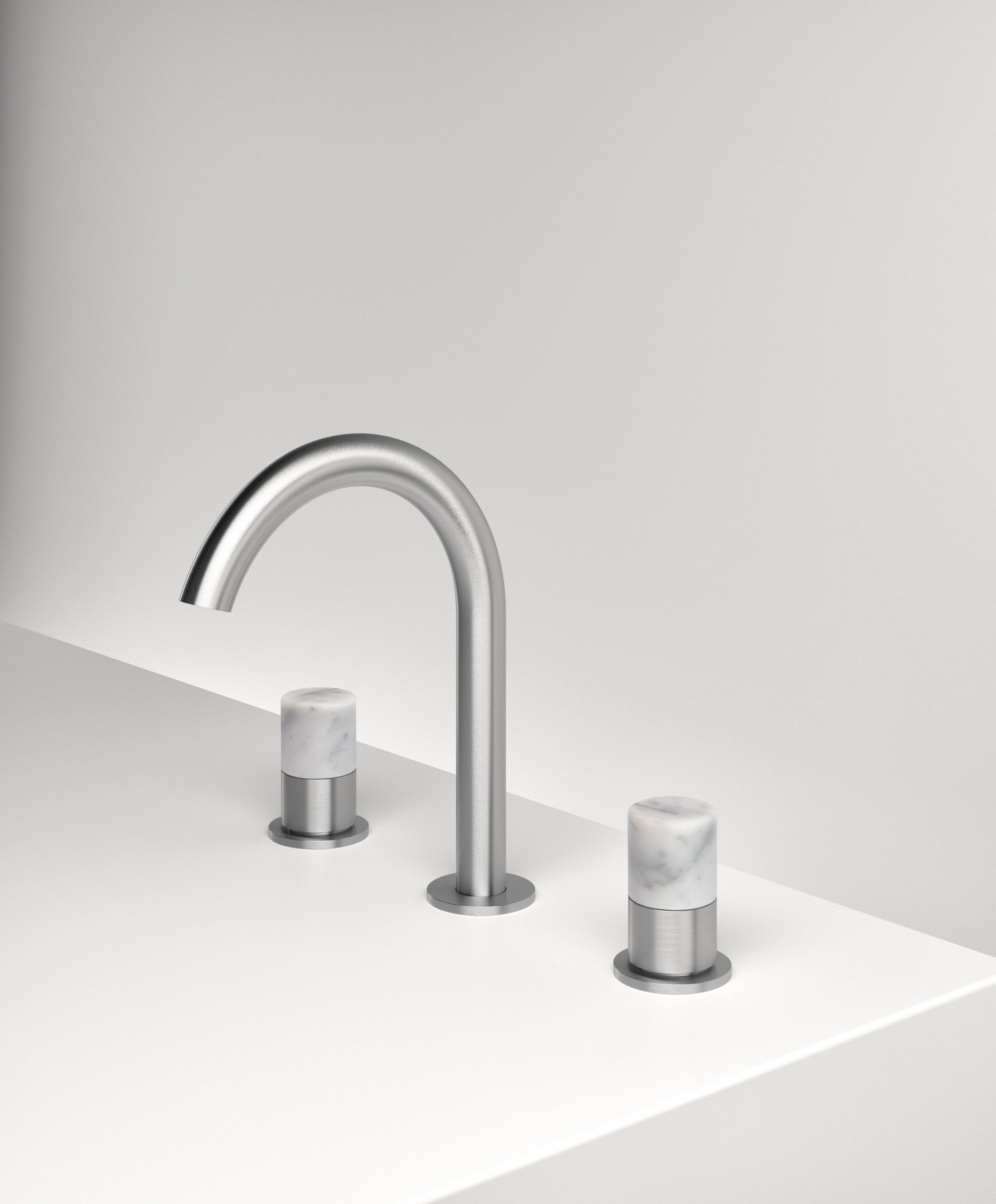 Смеситель для раковины с 3 отверстиями из нержавеющей стали Zazzeri Z316 ARCH-00088553 - Вид №2