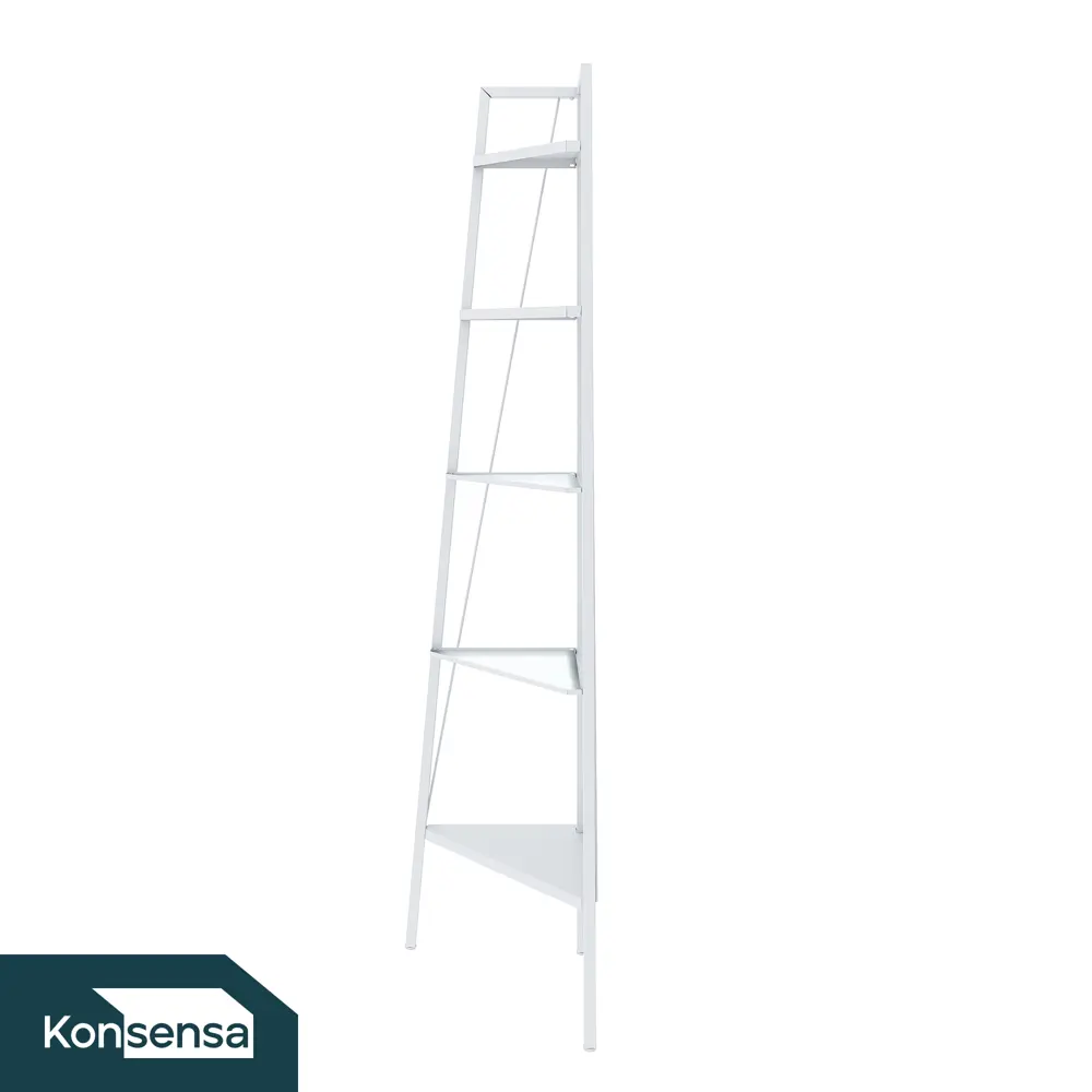 Стеллаж для ванной KONSENSA угловой Бруклин 35x35x170 см цвет белый 89375197 STLM-2094743 - Вид №2