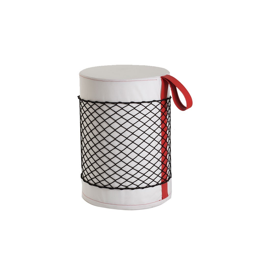 EVRLWBPMRREVER Life Design Дизайнерский табурет с ручкой - Roll Roll Сиденье: чисто-белое, Ручка: красная - Вид №6