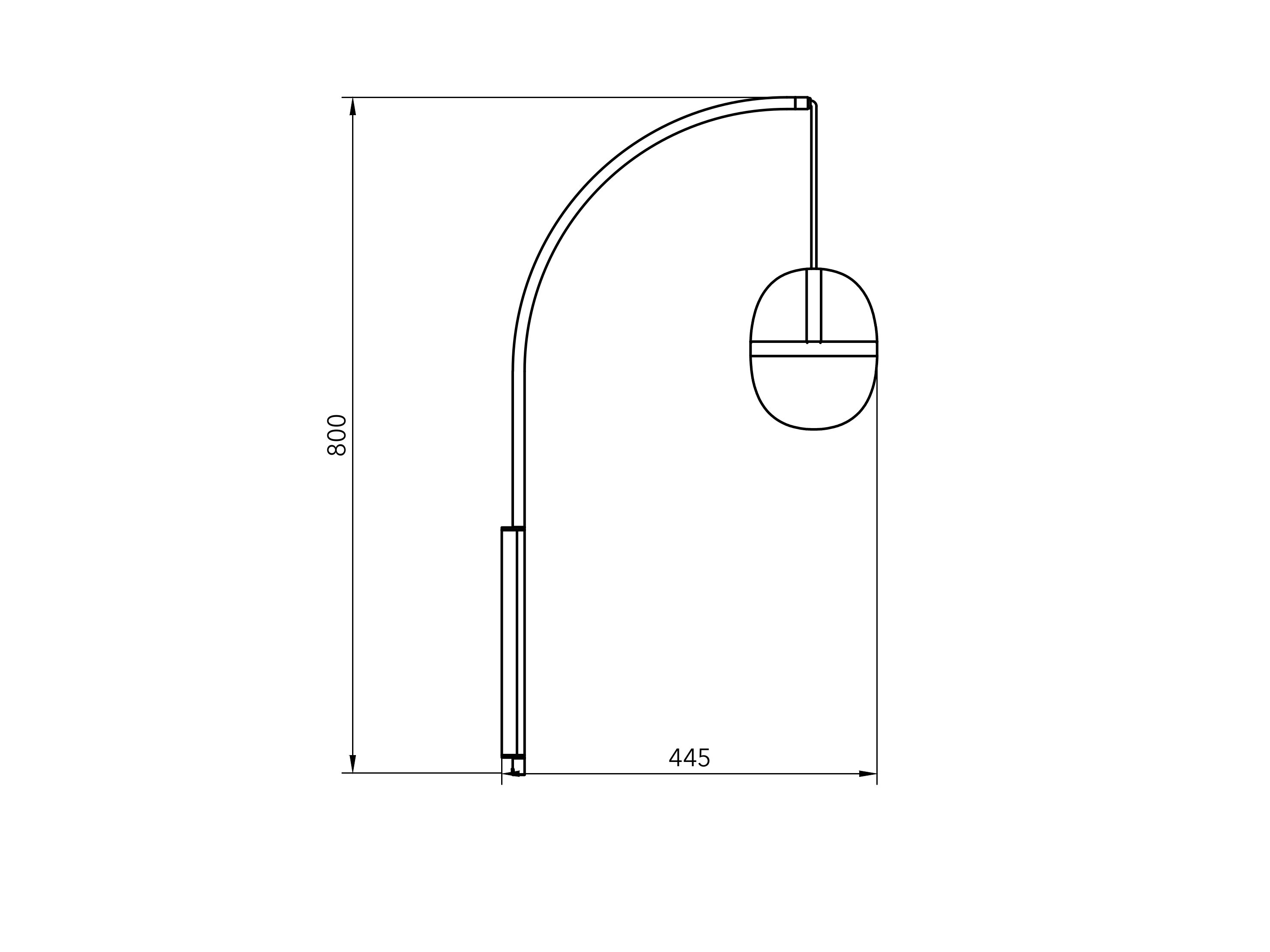 Керамический настенный светильник с фиксированной рукояткой Hind Rabii Half &amp ARCH-00093014 - Вид №7