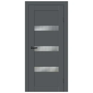 Межкомнатная дверь Толедо 2 МДФ графит со стеклом 89392656