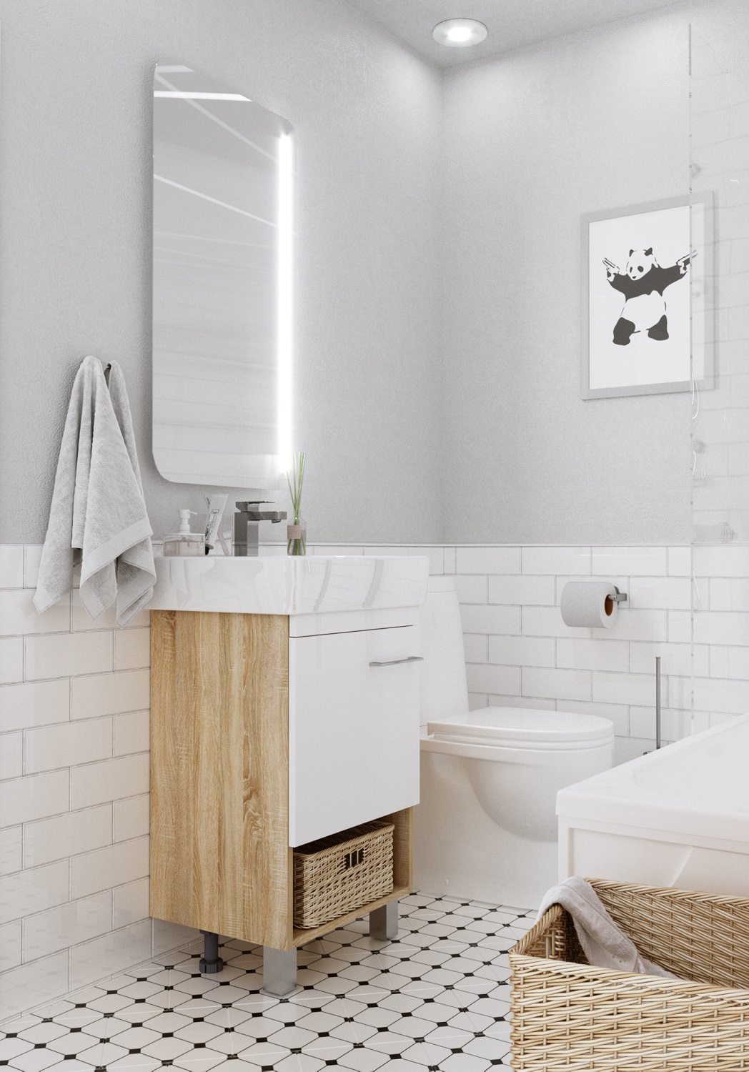 У76064 Тумба Tera 50Н 1д. Дуб Сонома 1 Marka TERA - Вид №4