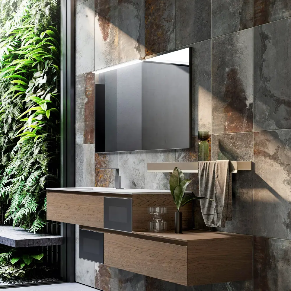 Керамин Этна 5: настенная плитка графит для современного интерьера 89398686 STLM-1576467