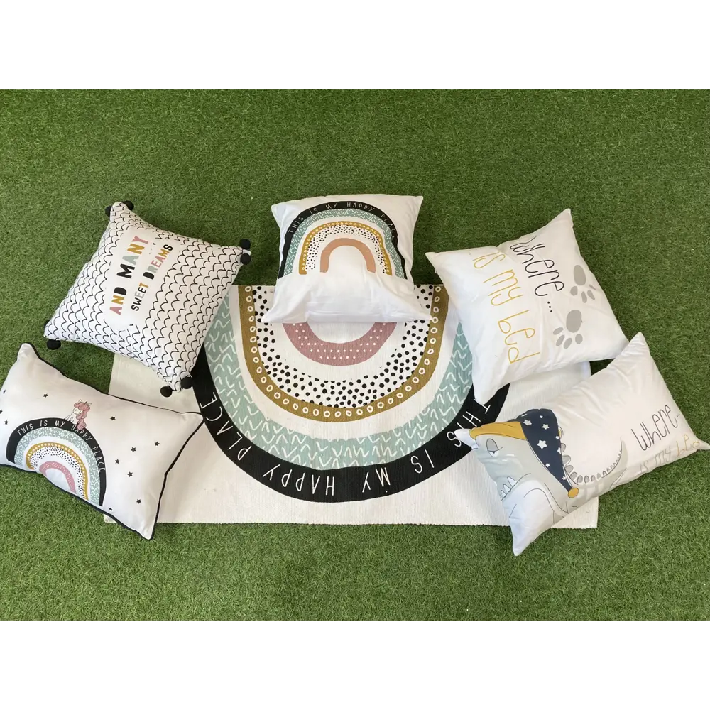 Коврик прикроватный хлопок «Дино-яркость» 60x120 см, цвет белый Santreyd STLM-2014146 - Вид №6