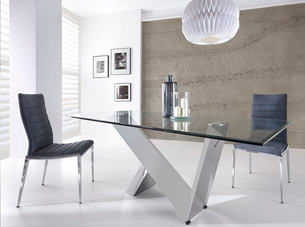 063125 Стол обеденный CT998 стеклянный прямоугольный 160см Angel Cerda  - Вид №1