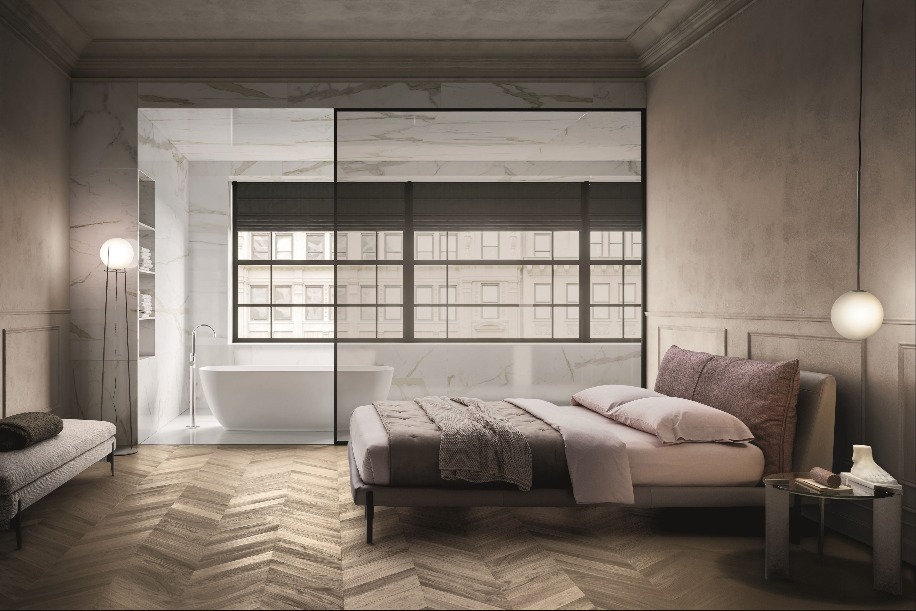 Тканевая кровать с мягким изголовьем Ditre Italia ARCH-00087912 - Вид №2