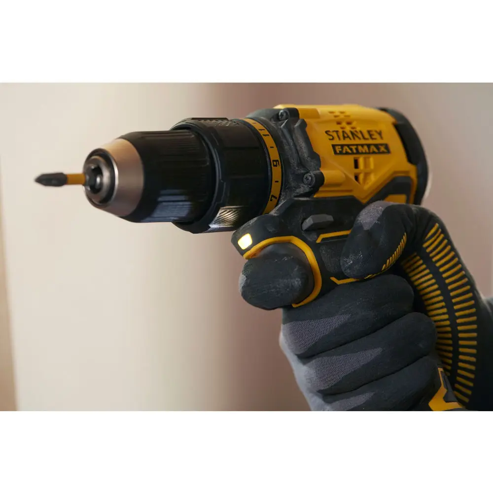 Дрель-шуруповерт аккумуляторная бесщеточная Stanley Fatmax SBD710M2K, 18 В Li-ion 2х4 Ач STLM-2062538 - Вид №12