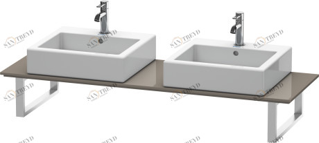 XL045C08989 X-Large Консоль для накладных раковин и встраиваемых умывальников Фланелево-серый глянцевый лак Duravit