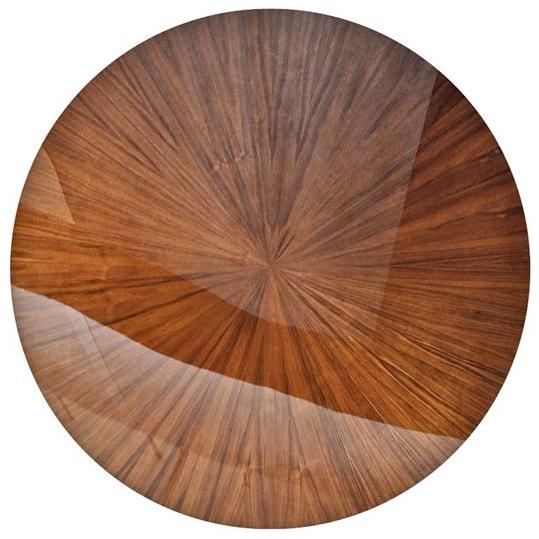 GANSK Круглый журнальный столик из фанерованной древесины  G3104 / g3105  - Вид №1