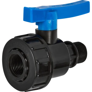Кран шаровой прямой ТПК-Аква DN15 PN16 1/2" НР/ВР полипропилен ручка флажок 85358416 STLM-2164394