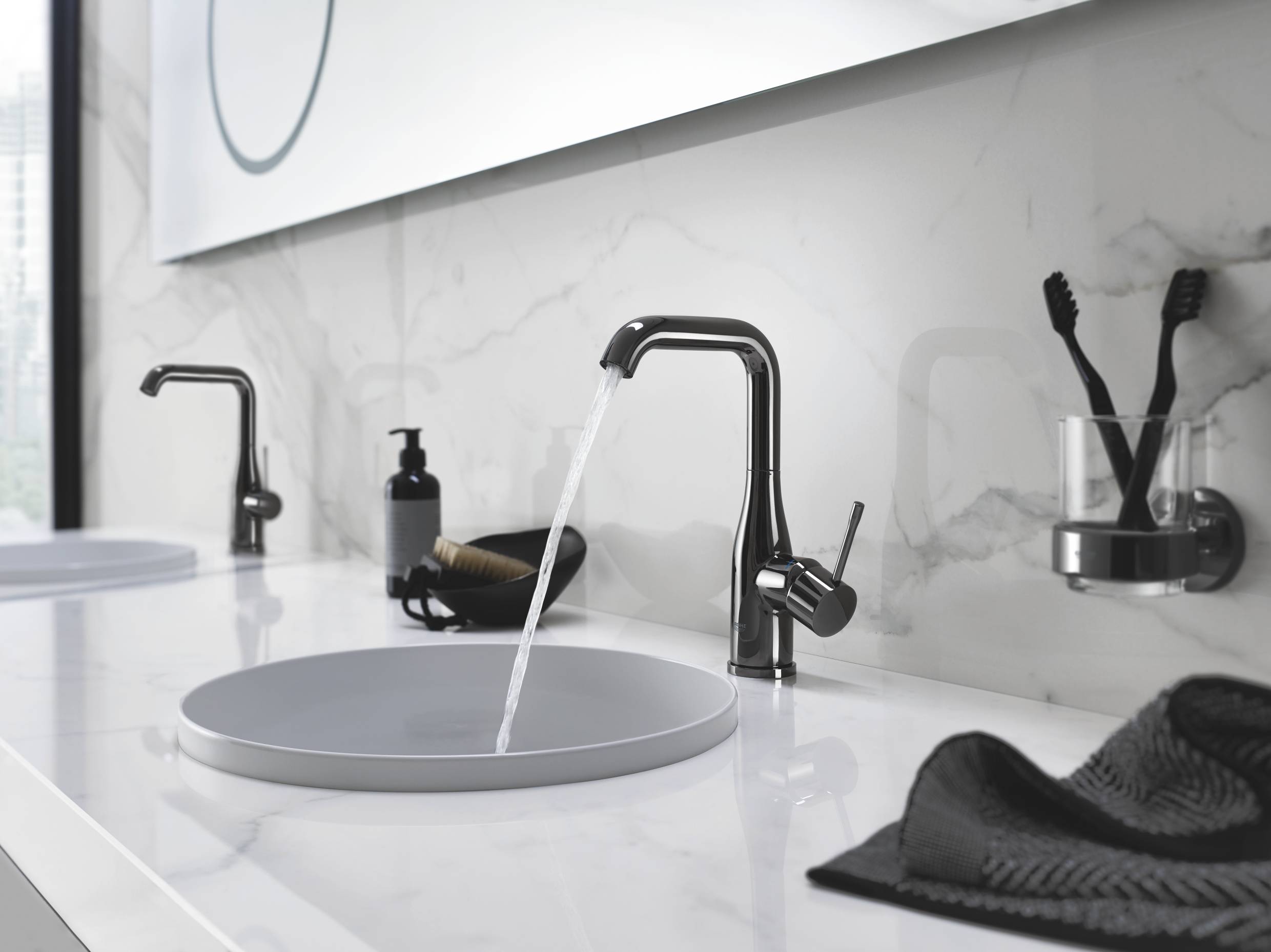 Держатель GROHE Essentials, тёмный графит глянец (40369A01) - Вид №2