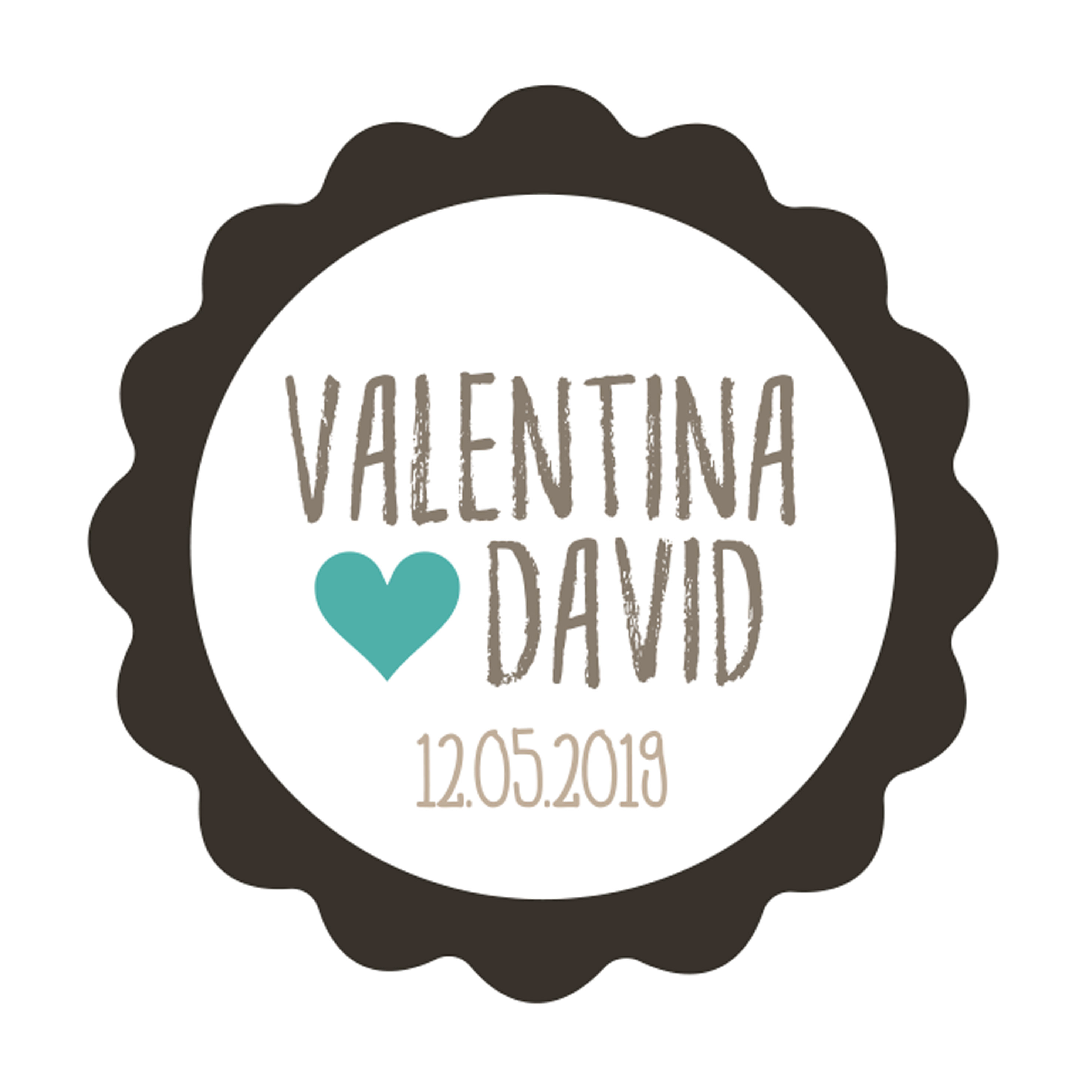 X629.07 PERS. 24 Индивидуальные стикеры черная волна зеленое сердце Dekoraniaevents Bodas 