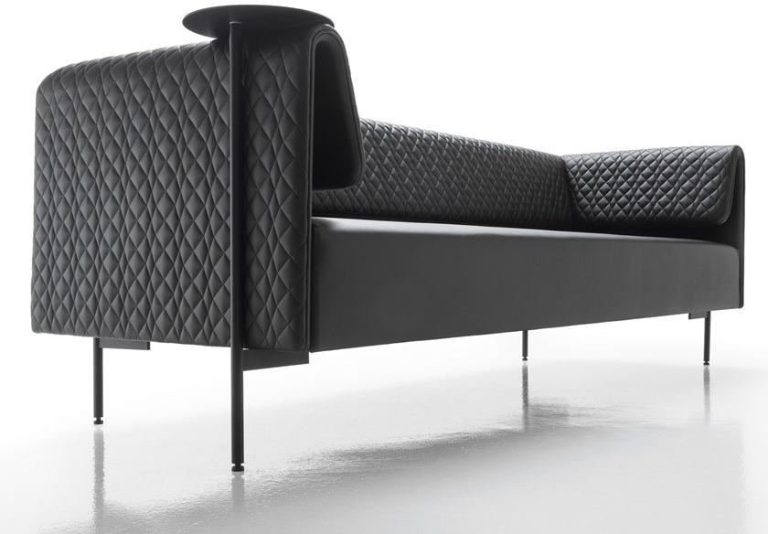 Kastel 3-х местный кожаный диван с журнальной полкой Klint sun-id-1387706 - Вид №6