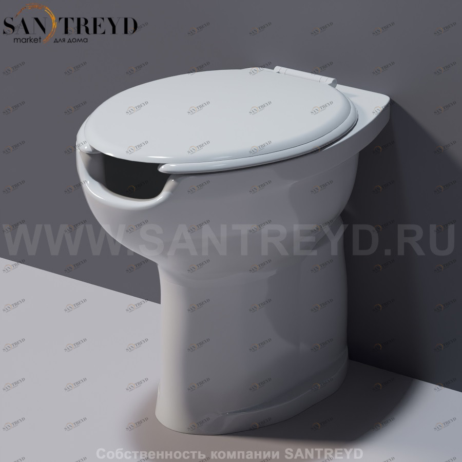 G1007Z Приставной унитаз напольный Белый Ceramica Flaminia Disabili Италия