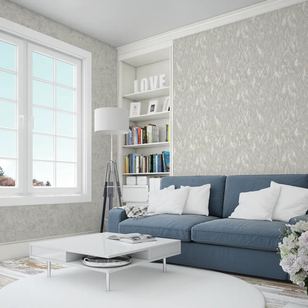 Обои флизелиновые Московская Обойная Фабрика Malex Design серые 1.06 м 4135-2 malex desing STLM-2195401 - Вид №3