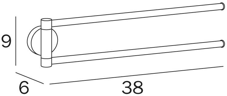 INDA® Поворотный держатель для полотенец из нержавеющей стали Inox A14150 - Вид №1