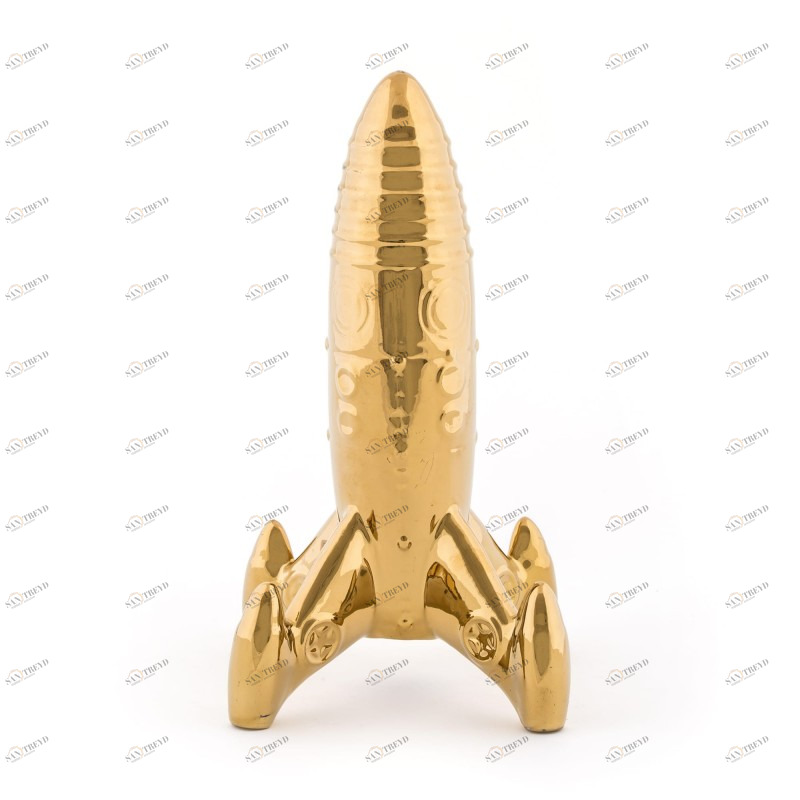 Статуэтка фарфоровая золотистая Memorabilia Gold My Spaceship SELETTI  00-3883220 Золото 