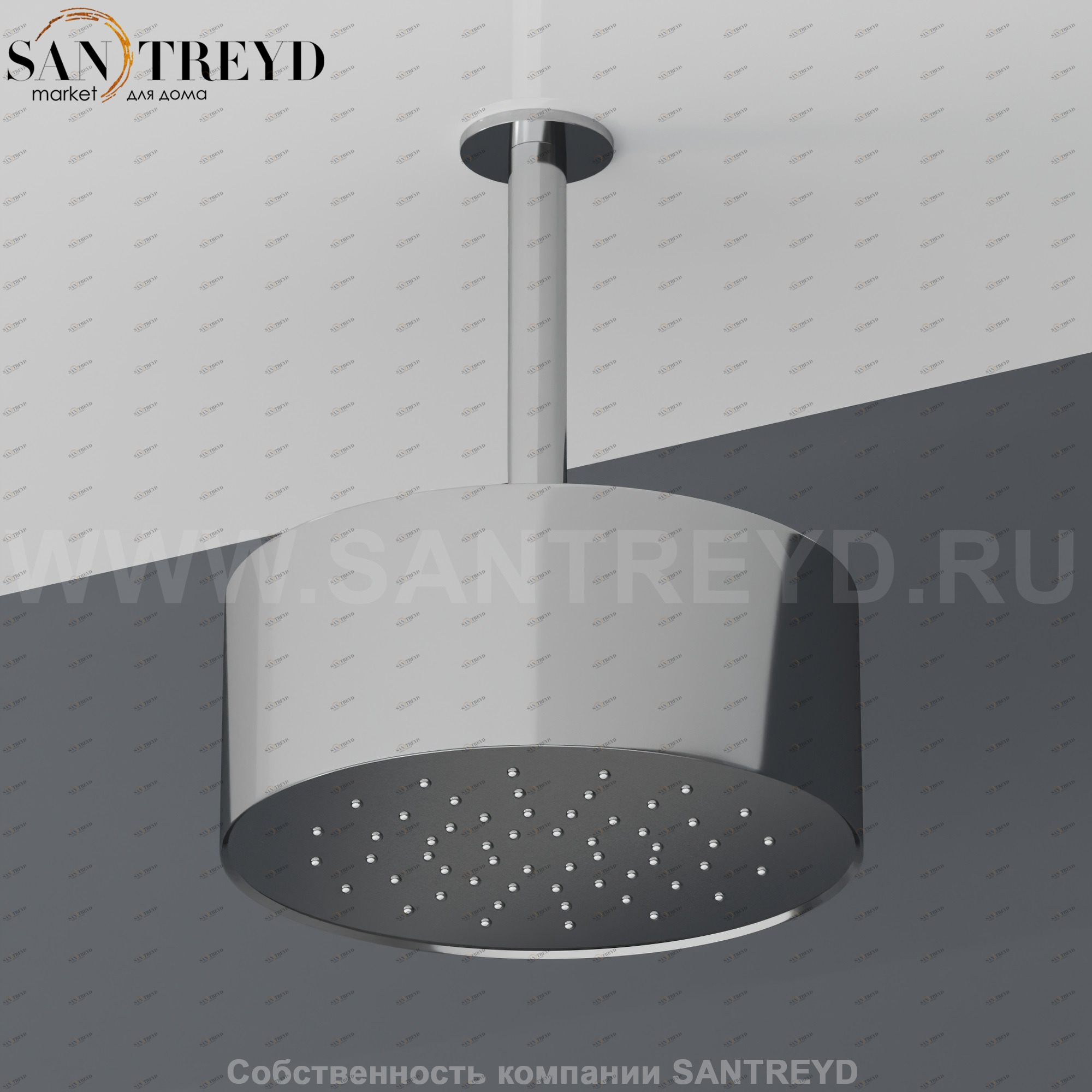 Душевая лейка CRUB1162S SQUARE хромированная Agape