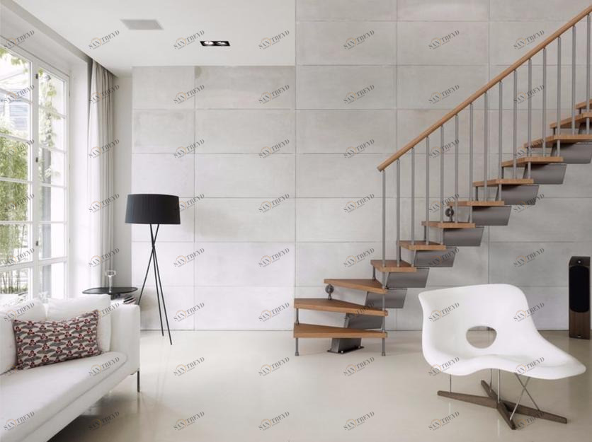 Fontanot Модульная открытая лестница из нержавеющей стали и дерева Genius sun-id-1452007