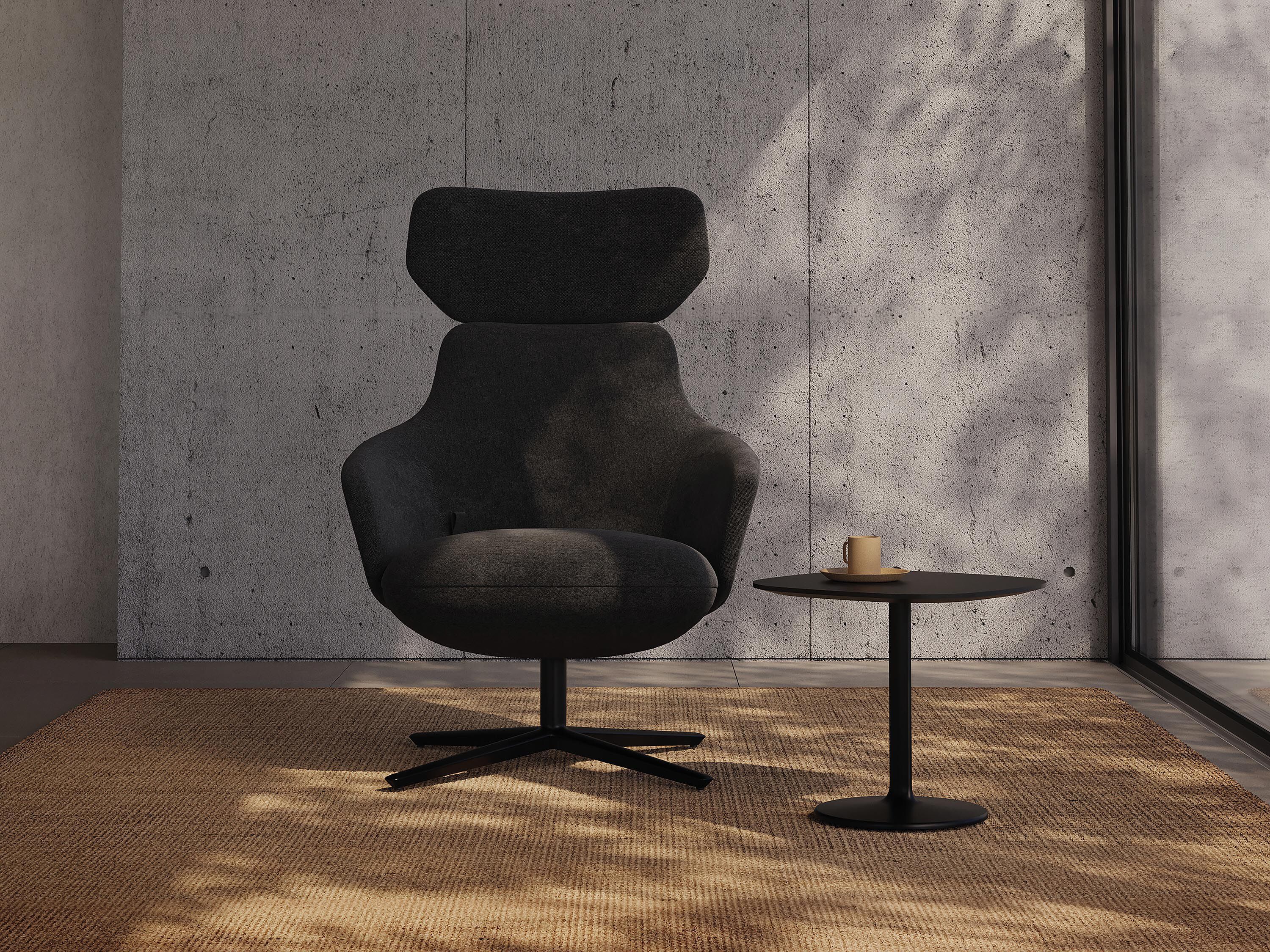 Кожаное вращающееся кресло с высокой спинкой Andreu World Calma Lounge ARCH-00150969 - Вид №2