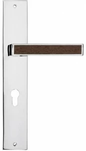 LINEA CALI' Ручка из хромированной латуни на пластине Zen wengé