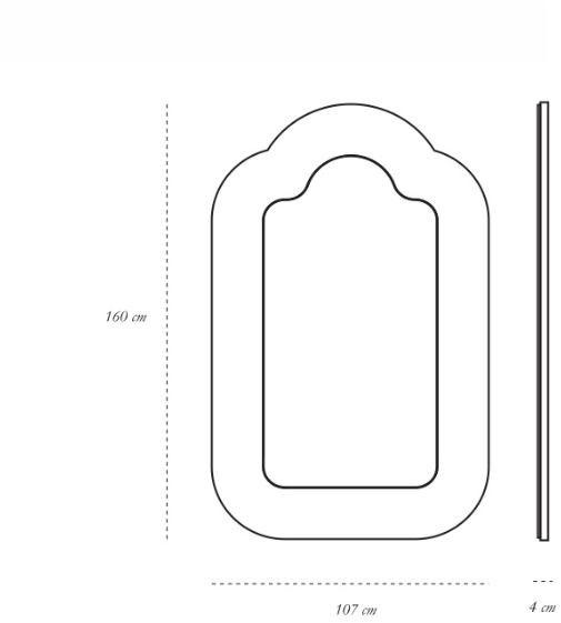 Scarlet Splendour Прямоугольное зеркало в настенной раме Vanilla noir sun-id-1473954 - Вид №4