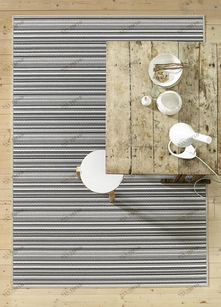 Woodnotes Прямоугольный коврик из полосатой бумажной пряжи sun-id-1384697