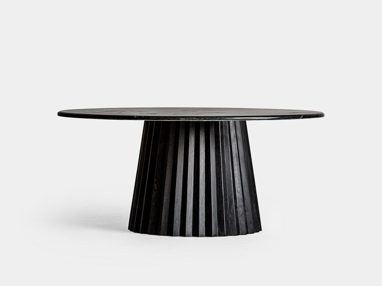 Круглый стол из дерева манго и мрамора Vical Home Plissé Wood ARCH-00024616 - Вид №2