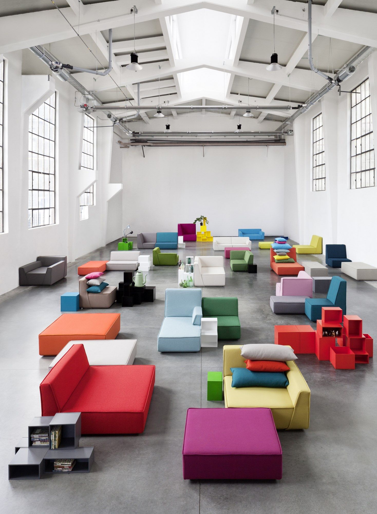 Модульный прямоугольный пуф из ткани Cubit by Mymito ARCH-00027759 - Вид №17