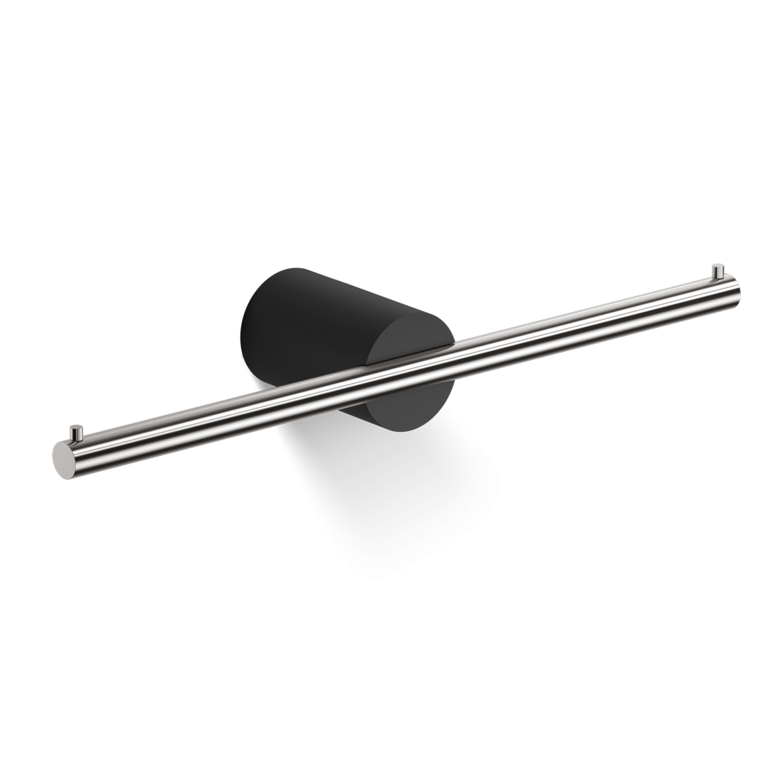 Держатель туалетной бумаги STONE TPH2 DECOR WALTHER Черный матовый / Хром 974964  - Вид №3