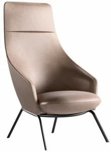 JESSE Кожаное кресло с высокой спинкой Germana