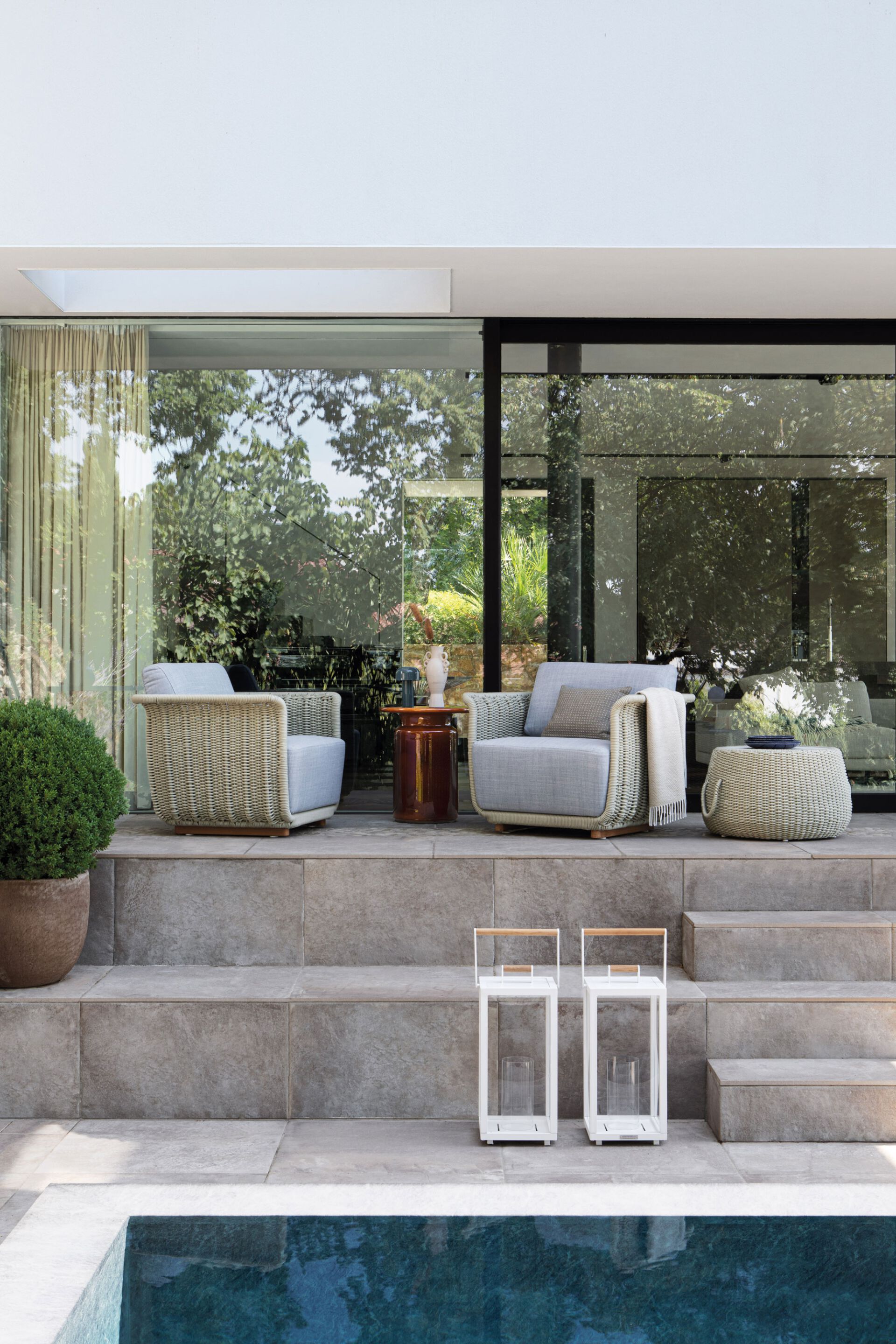 Алюминиевый и стеклянный фонарь Atmosphera ARCH-00143093 - Вид №2